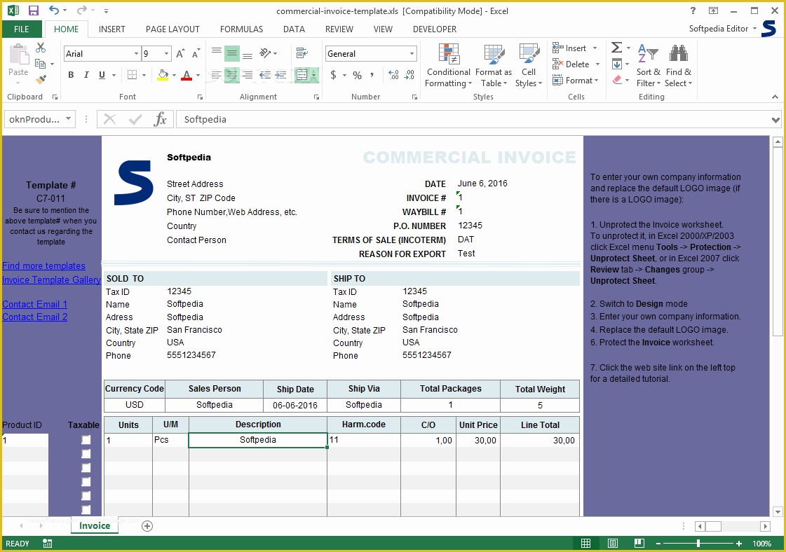 Invoice Template Free Download Windows Of Download Mercial Invoice Template 1 20