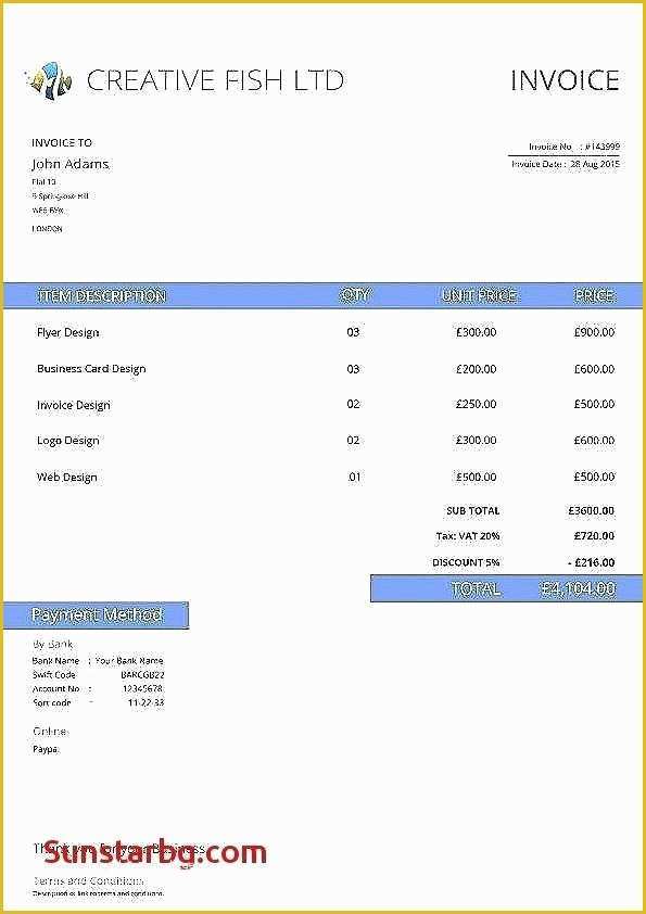 Invoice Template Free Download Windows Of Free Invoice Template for Windows 8 Free Excel