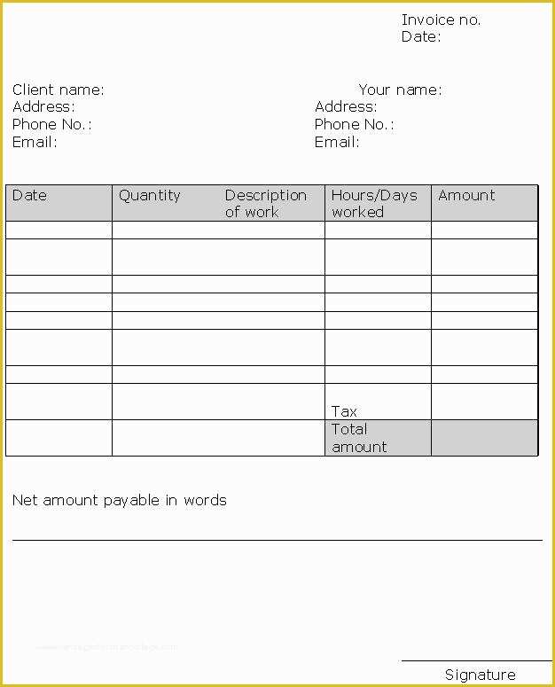 Invoice Template Free Download Windows Of Windows Invoice Template Uk Invoice Template Self Employed