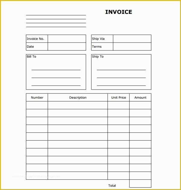 Invoice Templates Printable Free Word Doc Of Free Download Sample Simple Invoice Template Word Doc