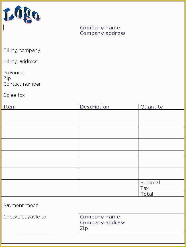 Invoice Templates Printable Free Word Doc Of Hotel Invoice Template Doc