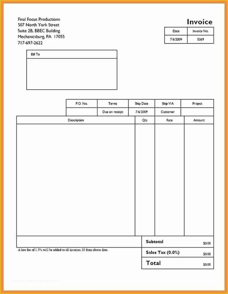 53 Invoice Templates Printable Free Word Doc