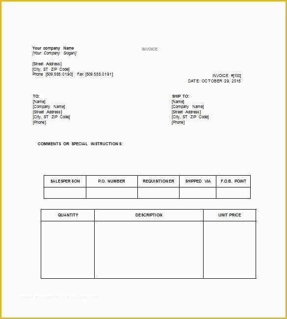 Invoice Templates Printable Free Word Doc Of Tax Invoice Template Word Doc