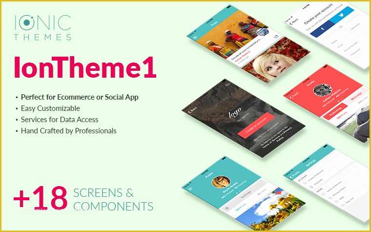 Ionic Ecommerce Template Free Of theme 1 Premium social & E Merce Ionic Template