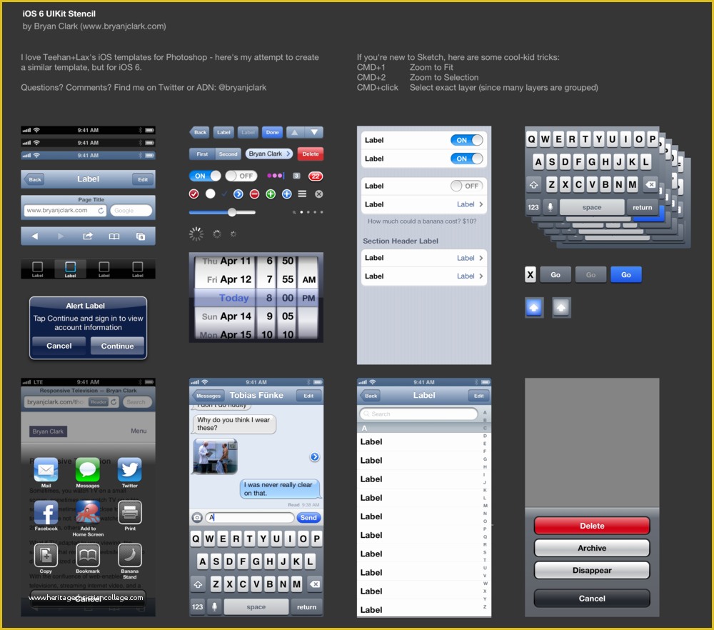 Ios App Templates Free Of An Ios 6 Uikit Template for Sketch — Bryan Clark