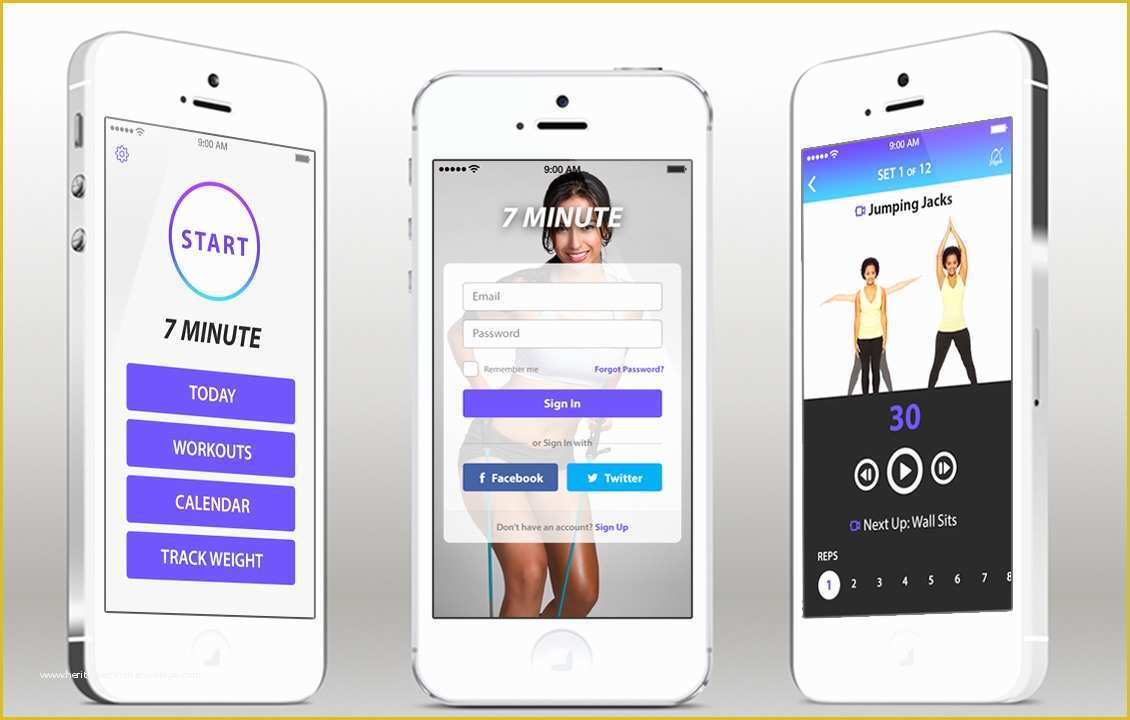 Ios App Templates Free Of Fitness Ios App Template