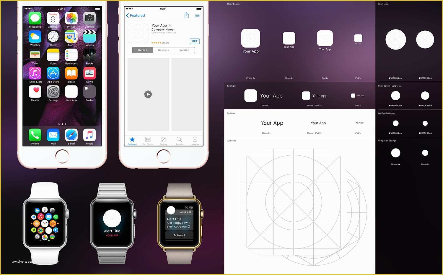 Ios App Templates Free Of Ios 9 App Icon Template Psd 72pxdesigns
