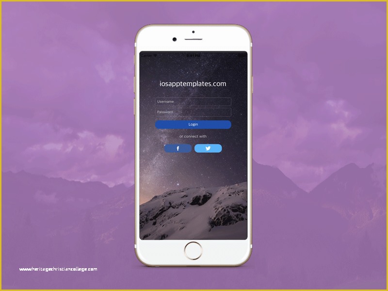 Ios App Templates Free Of iPhone Login Screen Template In Swift Free Download