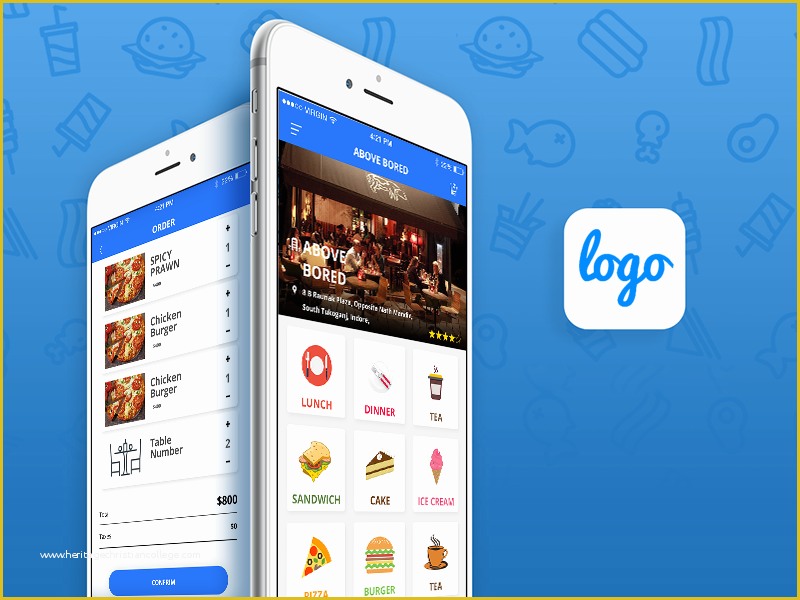 Ios App Templates Free Of Restaurant App Design Template Free android Ios App for