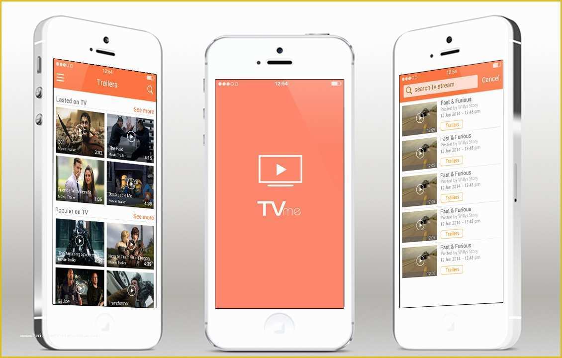 Ios App Templates Free Of Tvme Vodcast iPhone App Template Ios