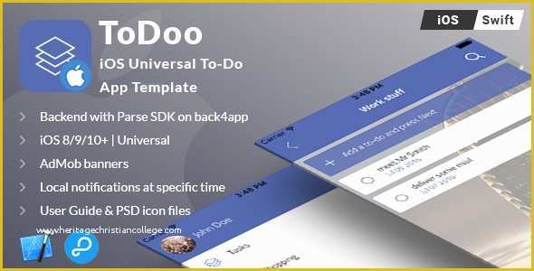 Ios App Templates Swift Free Of todoo