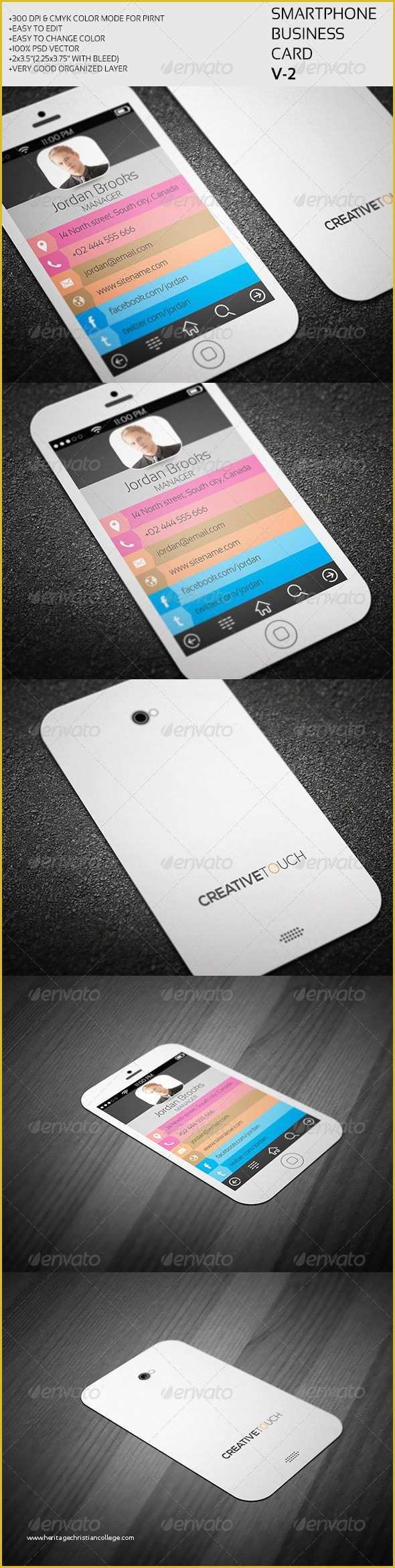 iPhone Business Card Template Free Of 12 Best Digital Business Card Images On Pinterest
