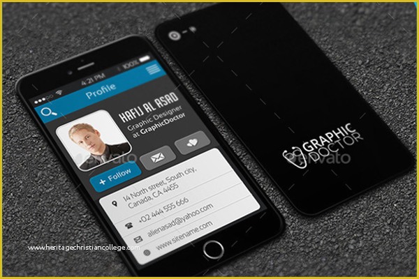 iPhone Business Card Template Free Of 20 iPhone Business Card Templates Free Psd Designs