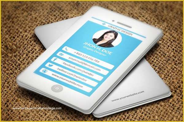 iPhone Business Card Template Free Of 20 Phone Business Card Templates Free &amp; Premium Download