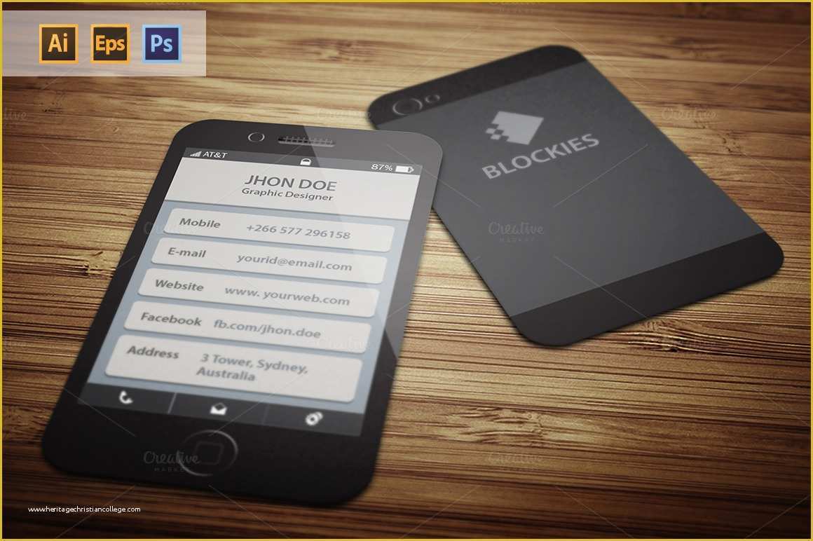 iPhone Business Card Template Free Of iPhone 6 F Business Card Business Card Templates