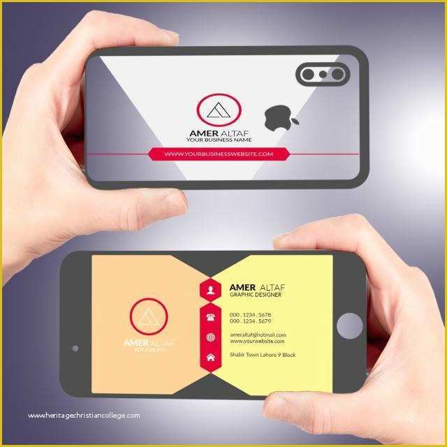 iPhone Business Card Template Free Of iPhone Business Card Latest Visiting Card Design Psd Free