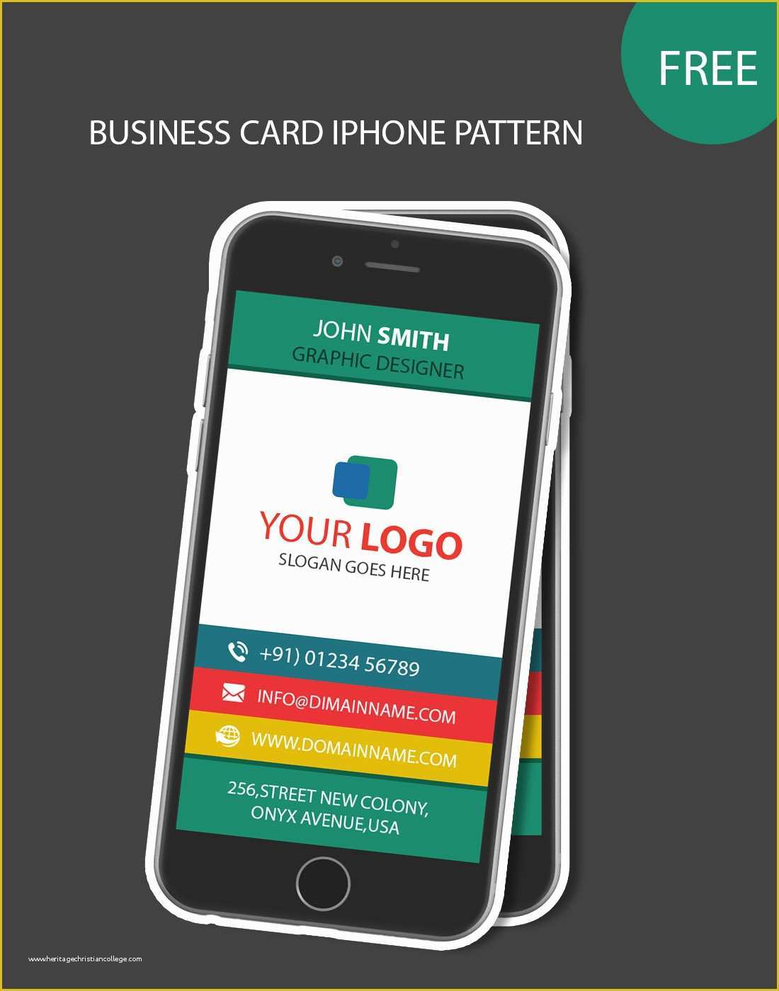 iPhone Business Card Template Free Of iPhone Pattern Business Card