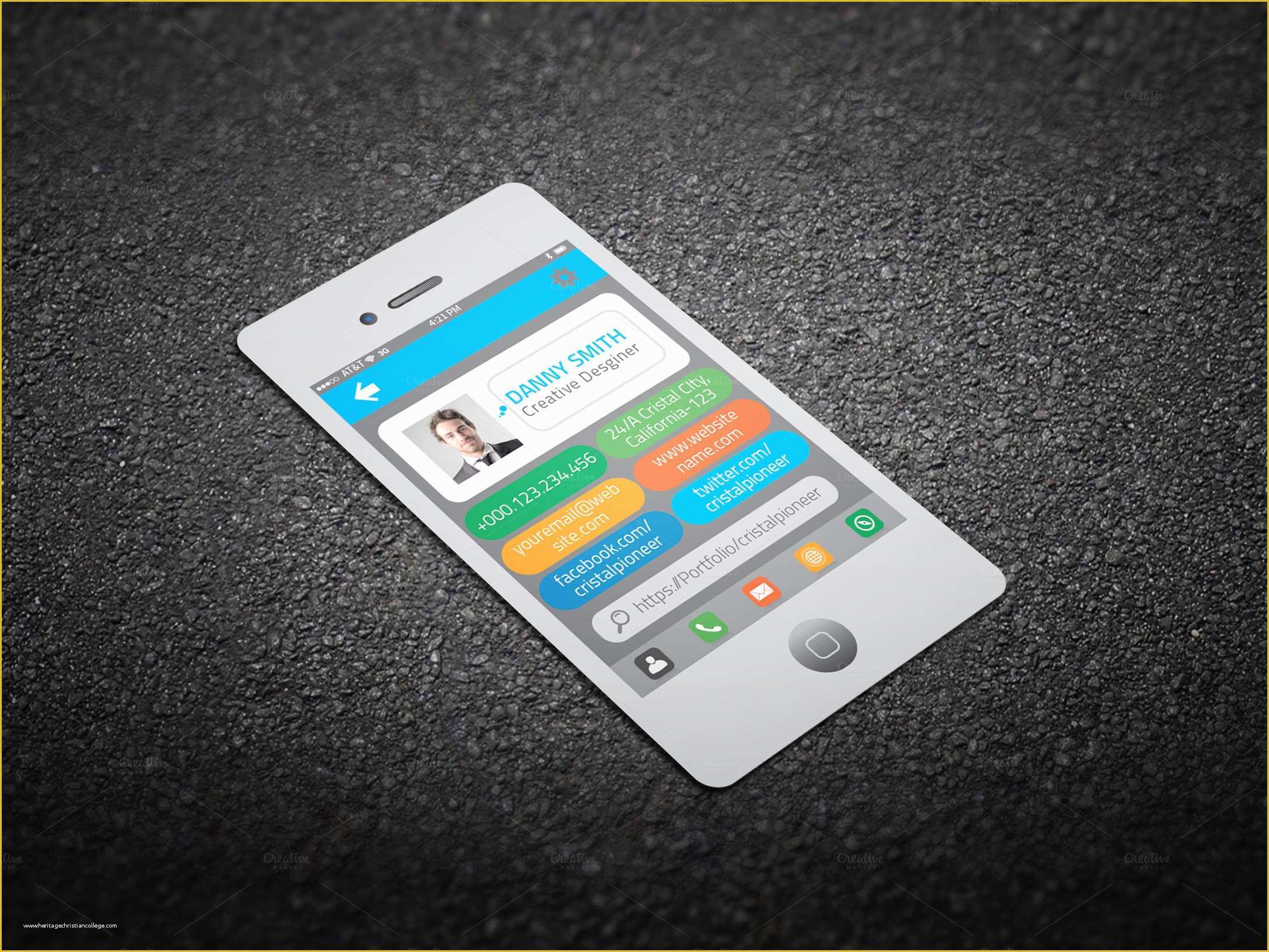 iPhone Business Card Template Free Of iPhone Style Business Card Business Card Templates On