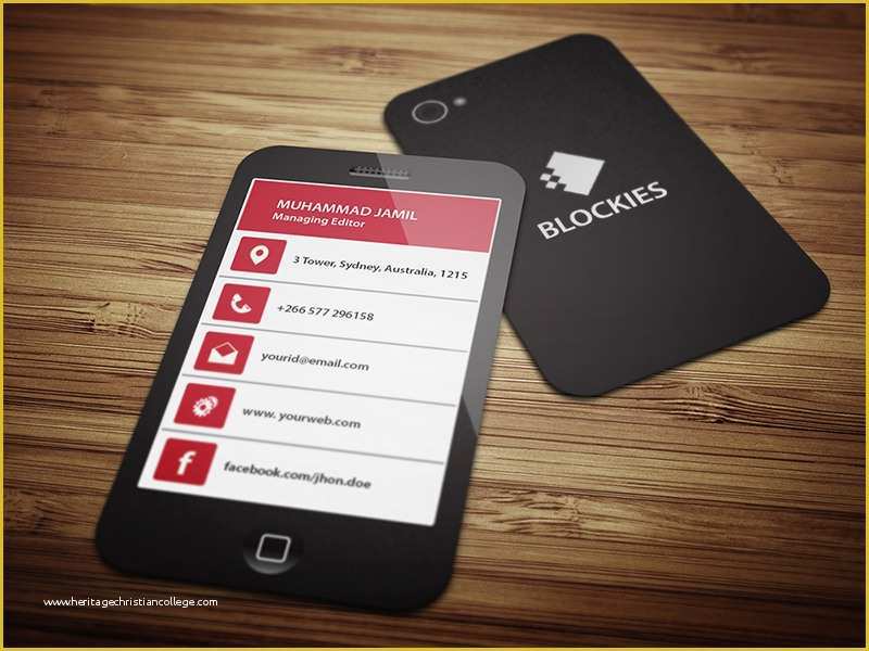iPhone Business Card Template Free Of Smart Phone Business Card Template V 2 by Kazi Mohammed