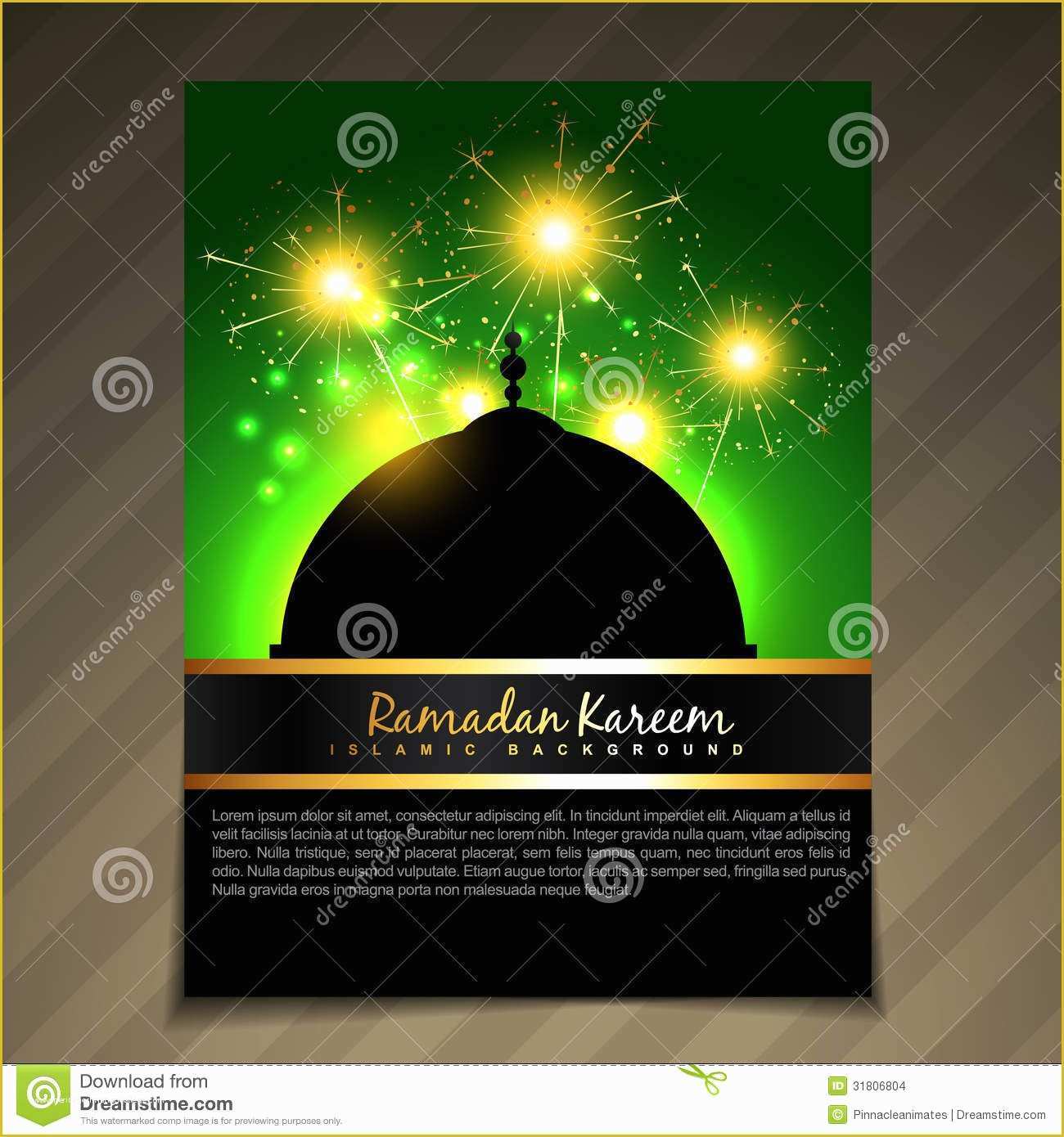 Islamic Website Templates Free Download Of islamic Brochure Deesign Stock Image