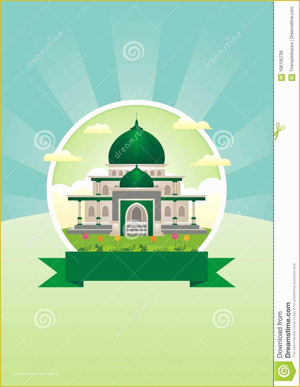 Islamic Website Templates Free Download Of islamic Flyer Banner Cover Template Design Stock Vector