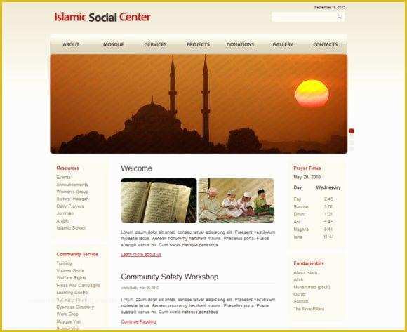 Islamic Website Templates Free Download Of islamic Religious Website Templates Free islamic