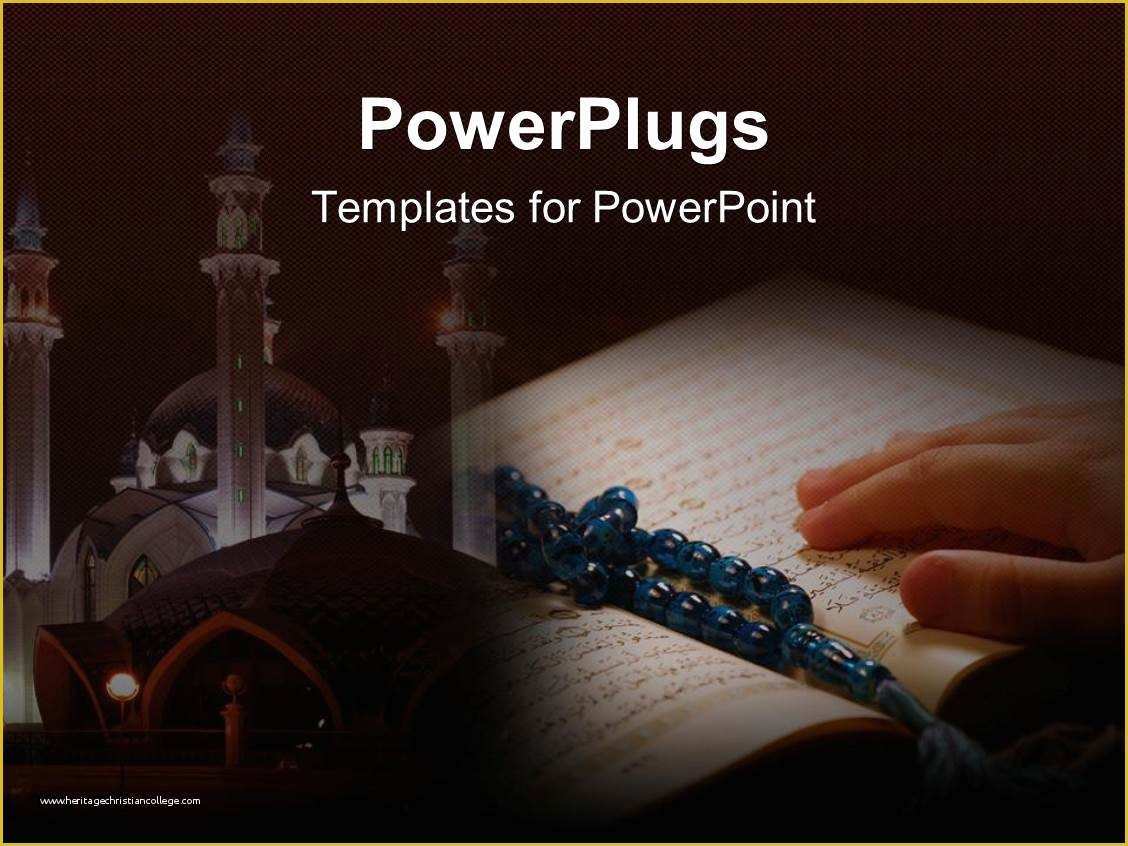 Islamic Website Templates Free Download Of Powerpoint Template Hand On Koran with Prayer Beads and A