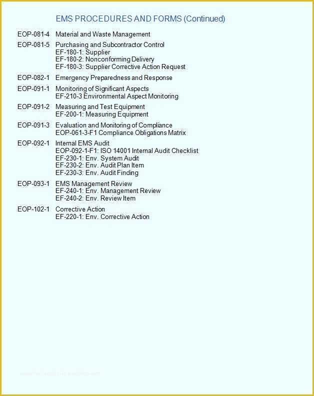 Iso 14001 2015 Template Free Download Of Imsxpress iso 2015 Template Documentation Qms