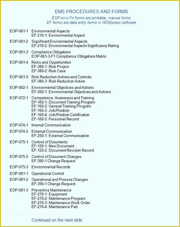 Iso 14001 2015 Template Free Download Of Imsxpress iso 2015 Template Documentation Qms