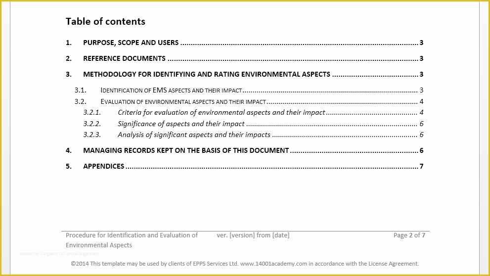 Iso 14001 2015 Template Free Download Of iso 2015 Documentation toolkit