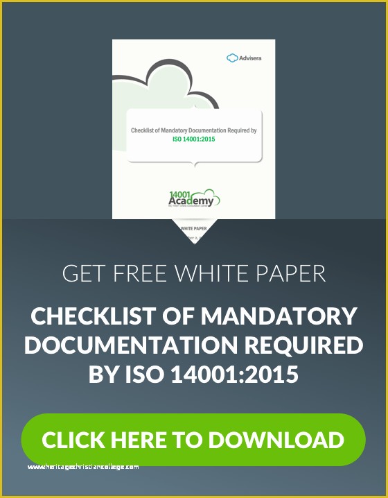 Iso 14001 2015 Template Free Download Of iso 2015 Documents List Of Mandatory Policies