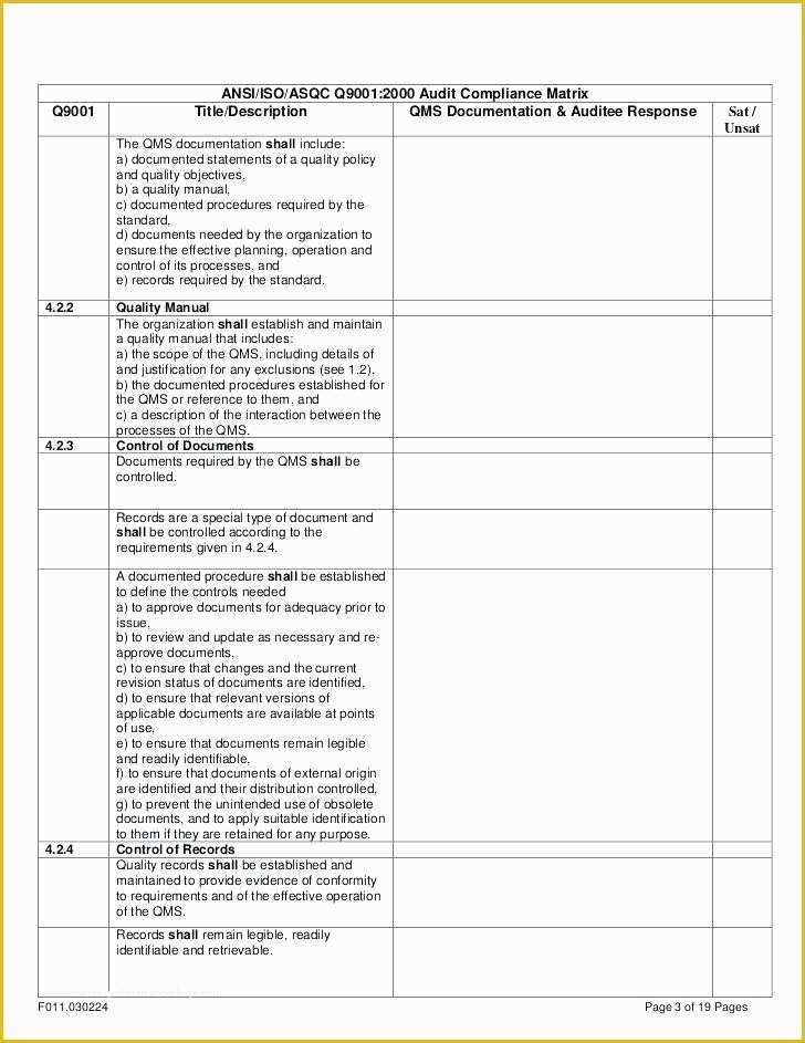 Iso 14001 2015 Template Free Download Of Safety Audit Checklist Template Checklists Free Templates