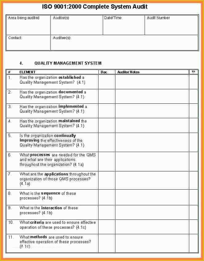 Iso 9001 forms Templates Free Of 5 Internal Audit Report Template iso 9001