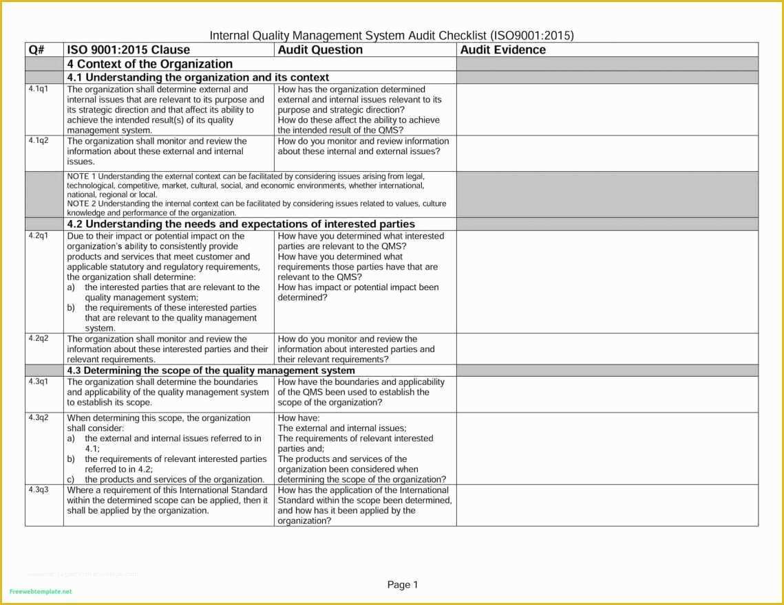 Iso 9001 forms Templates Free Of Internal Audit Report Template iso 9001 Spreadsheet