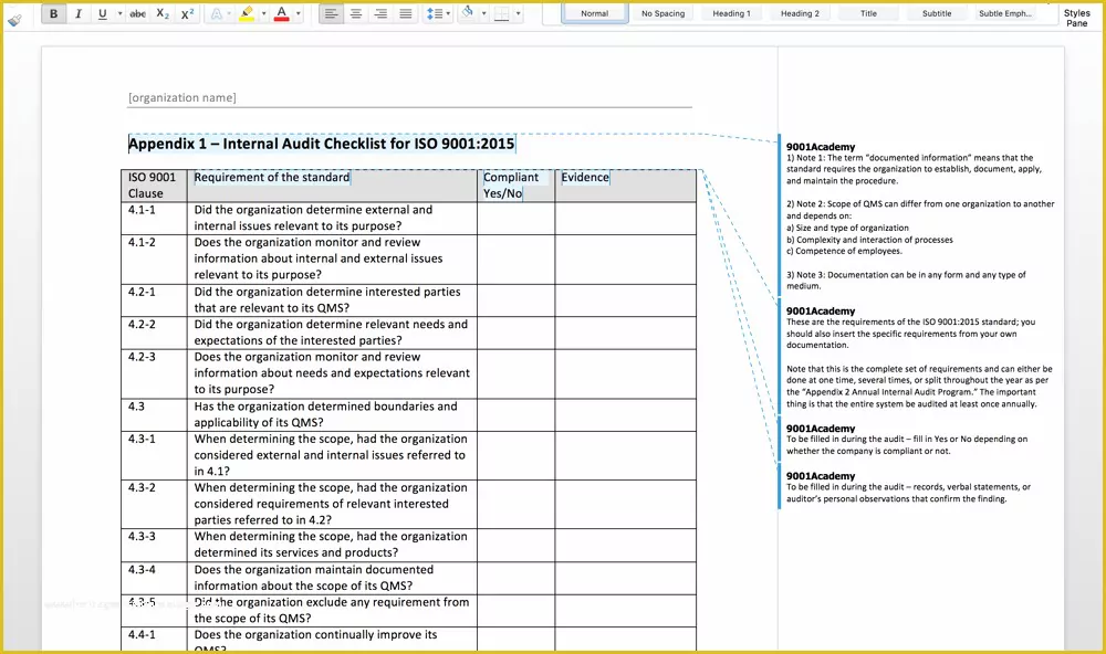 Iso 9001 Templates Free Download Of iso 9001 2015 Internal Audit toolkit