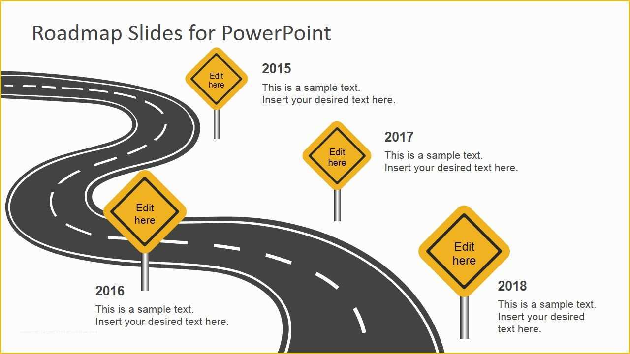 It Strategy Roadmap Template Free Of Free Roadmap Slides for Powerpoint Slidemodel