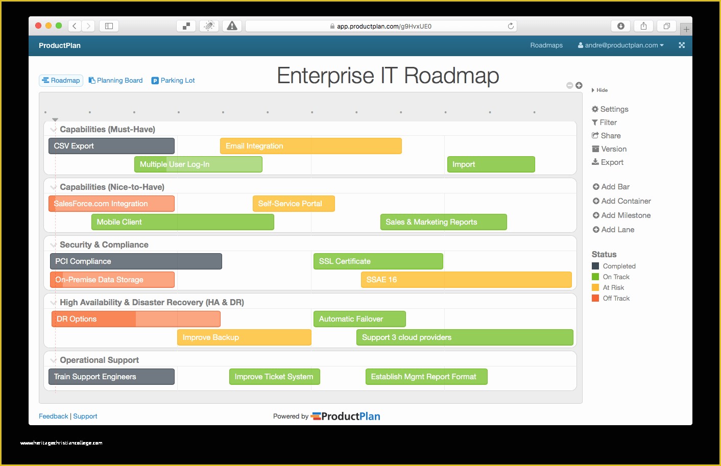 It Strategy Roadmap Template Free Of Three Example Technology Roadmap Templates