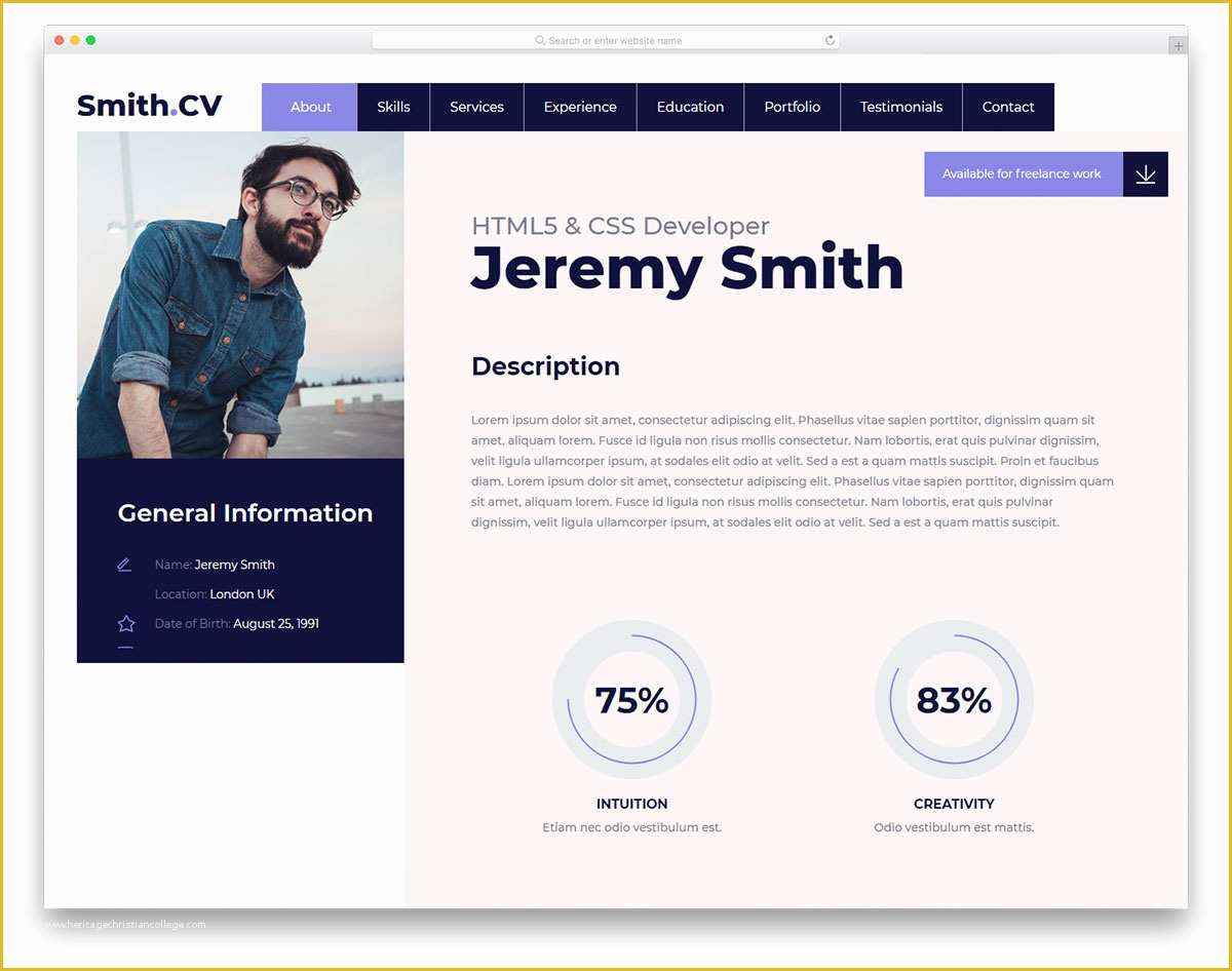 It Website Templates Free Of 25 Best Free Personal Website Templates for Professionals