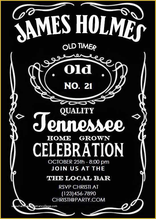 Jack Daniels Invitation Template Free Of 17 Best Images About Printables for Future Projects On