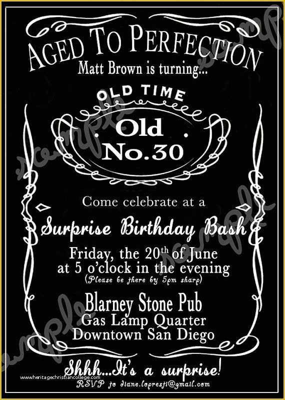 Jack Daniels Invitation Template Free Of Custom Jack Daniels Whiskey Invitation by