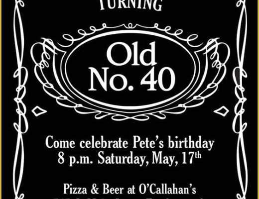 Jack Daniels Invitation Template Free Of Diy Jack Daniels Inspired Birthday Invitation 4x6