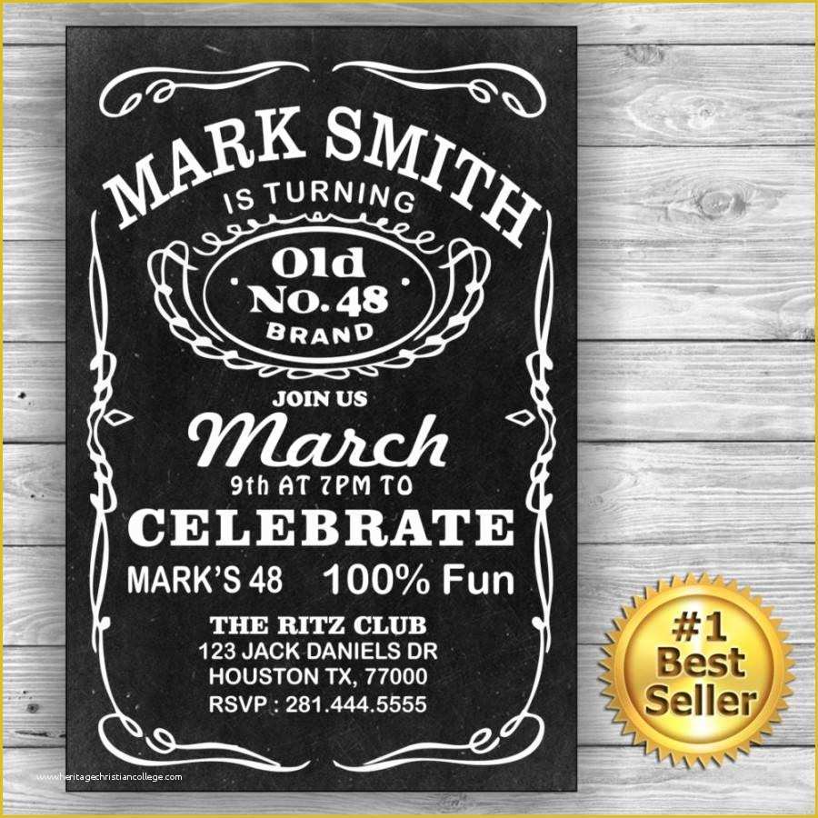 Jack Daniels Invitation Template Free Of Jack Daniels Birthday Invitation Template Free First