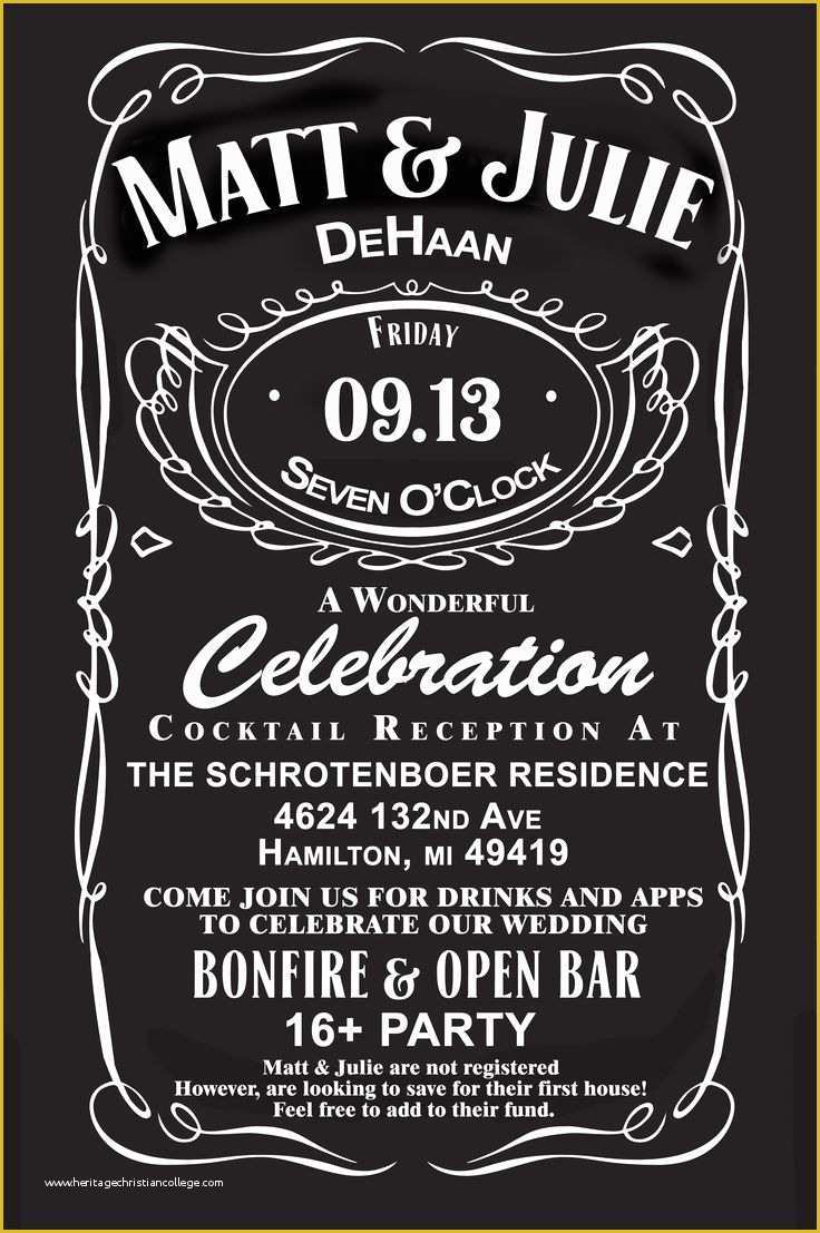 Jack Daniels Invitation Template Free Of Jack Daniels Invitation Templates