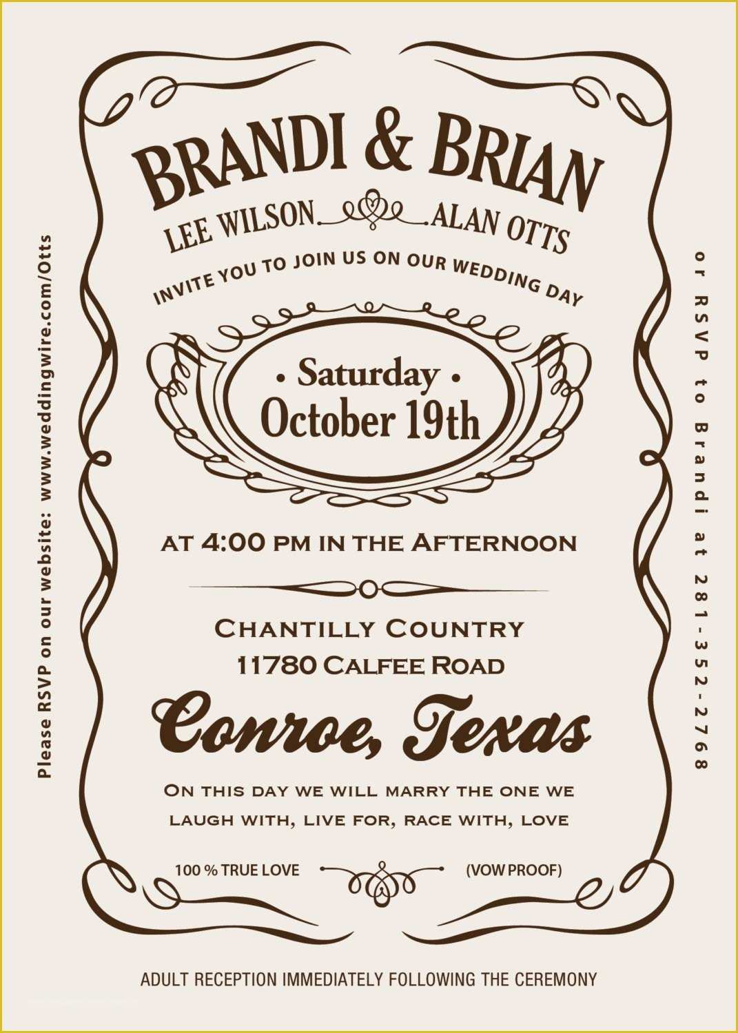 Jack Daniels Invitation Template Free Of Jack Daniels Wedding Invitations