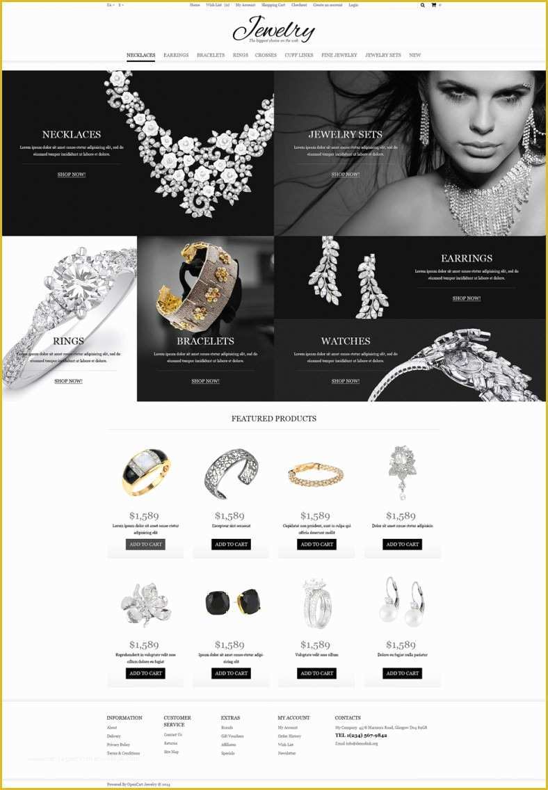 Jewellery Template Free Download Of Jewelry Store Opencart Websit Templates &amp; themes Free