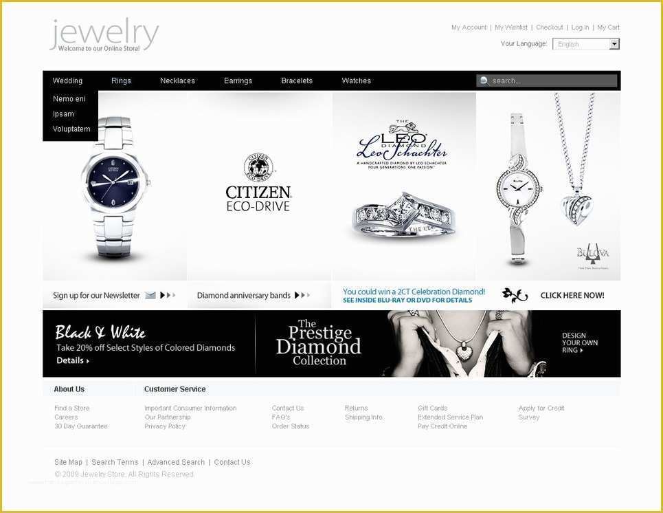 Jewellery Website Templates Free Download Of Diamond Jewelry Flash Cms Template Web Design