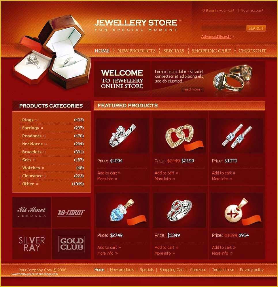 Jewellery Website Templates Free Download Of ️ Elegant Jewelry Ppt Templates Free Download