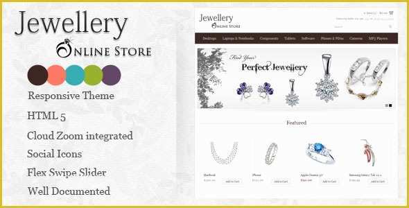 Jewellery Website Templates Free Download Of Jewellery Line Store themeforest Opencart Template