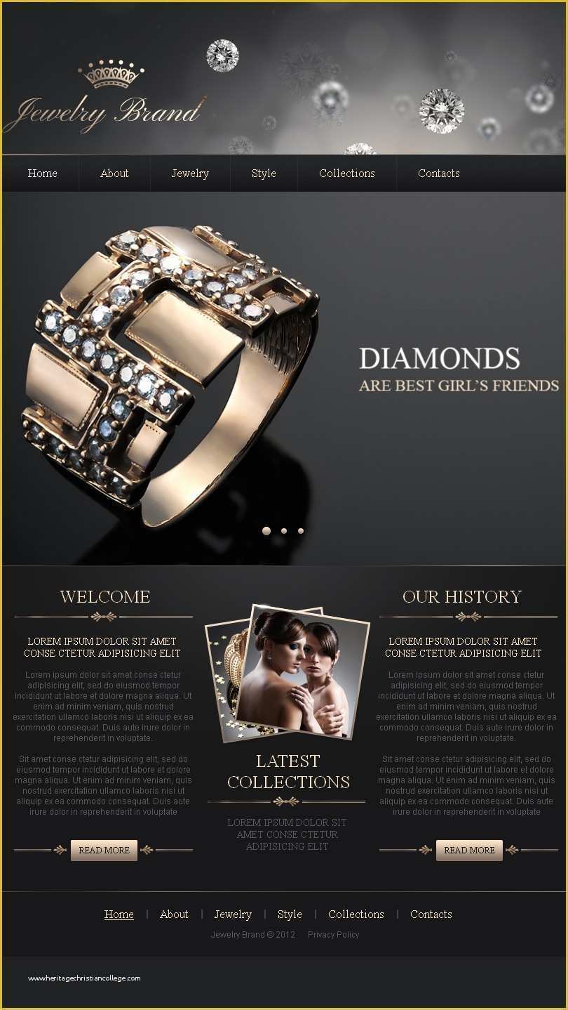 Jewellery Website Templates Free Download Of Jewelry HTML Cms Template