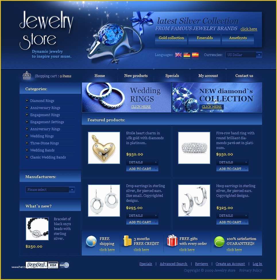 Jewellery Website Templates Free Download Of Jewelry Os Merce Template Web Design Templates